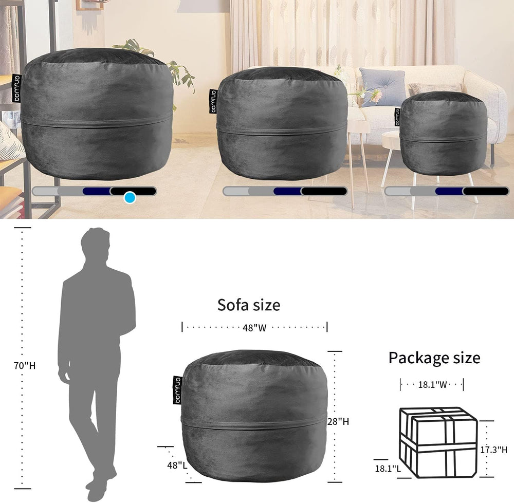 B0BR39KD7J | Gaming Cozy Chair Removable cover, Oversized Bean Bag with Backr...