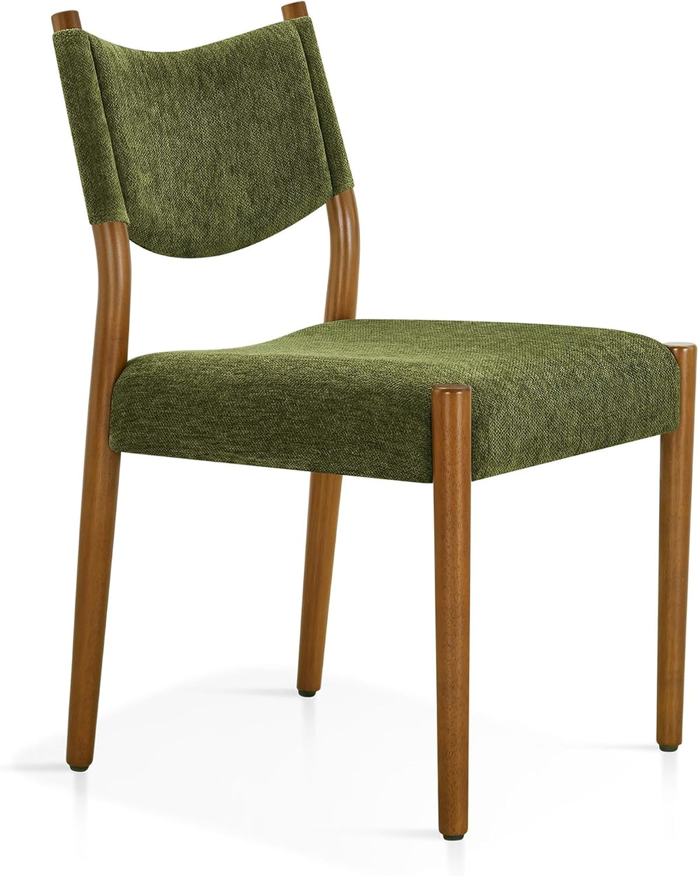 KISLOT Dining Chairs Set of 2, Ergonomic Upholstered Wood Chairs, Green | Mid...