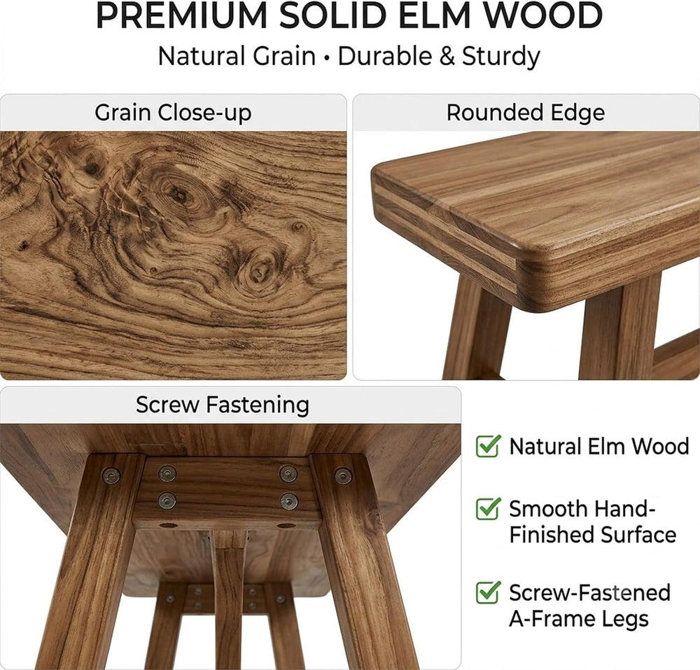 Solid Wood Farmhouse Bench, 10 12 14in Narrow Entryway Bench, Long Wood Dinin...