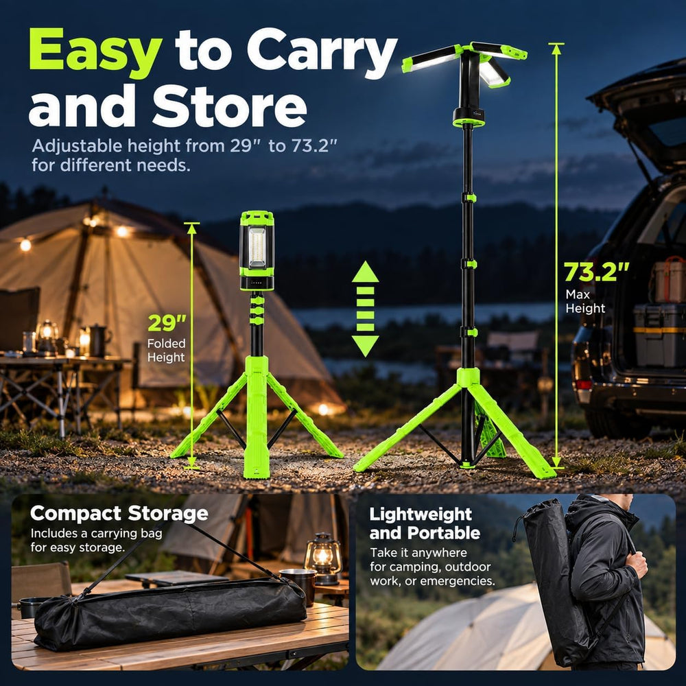 12000mAh Rechargeable Camping Light with Tripod Stand
