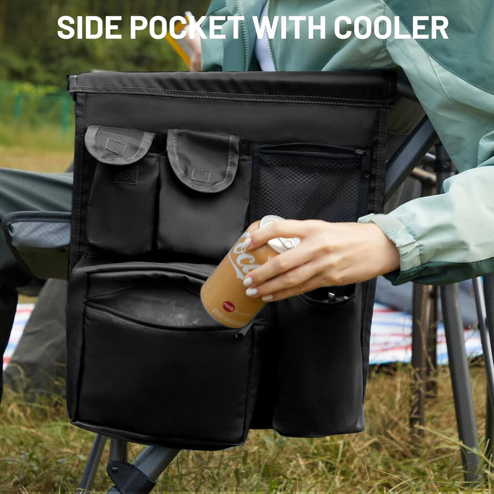 TIMBER RIDGE Oversized Folding Camping Chair High Back 500lbs | Heavy Duty Ca...