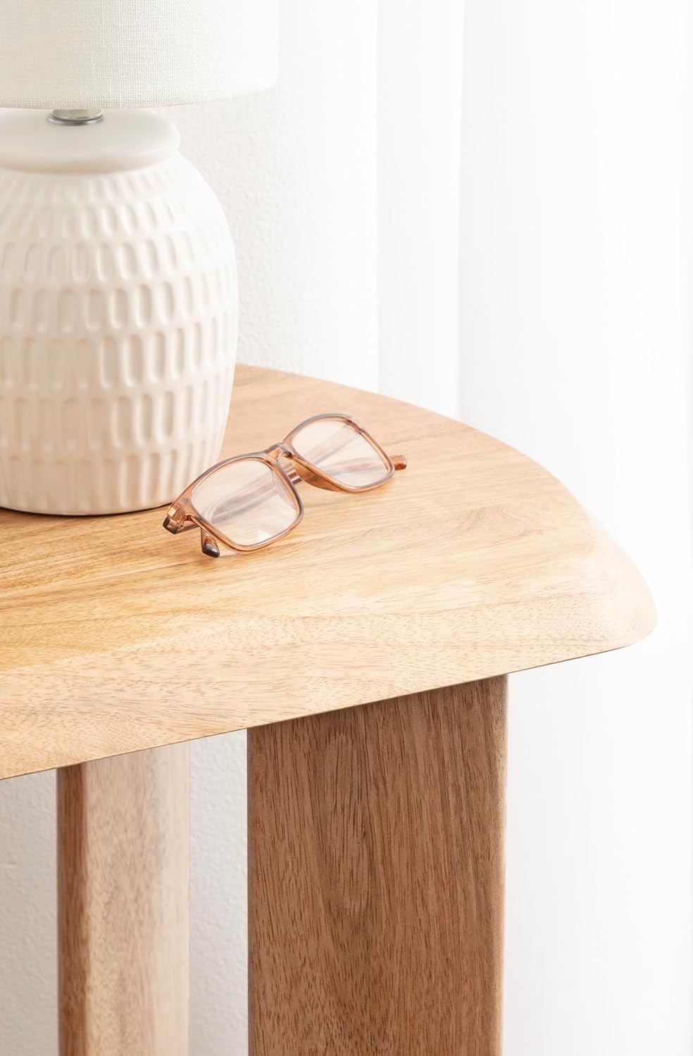 Kate and Laurel Vaux Modern Mango Wood Rectangular Side Table, 22 x 14 x 22, ...