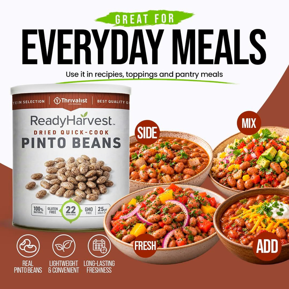 Ready Harvest Dried Quick-Cook Pinto Beans, #10 Can