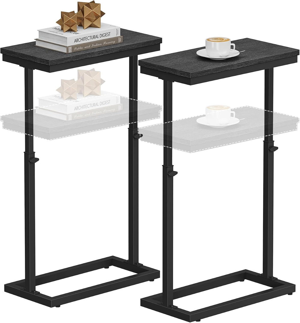 TUTOTAK End Table, Side Table, Tall Couch Table, Sofa Table, Set of 2