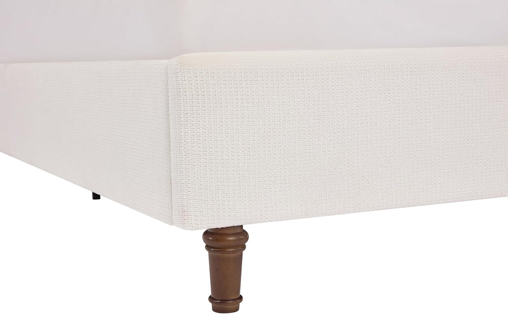 54" Tall Headboard Wingback Upholstered Platform Bed Frame California Ki...