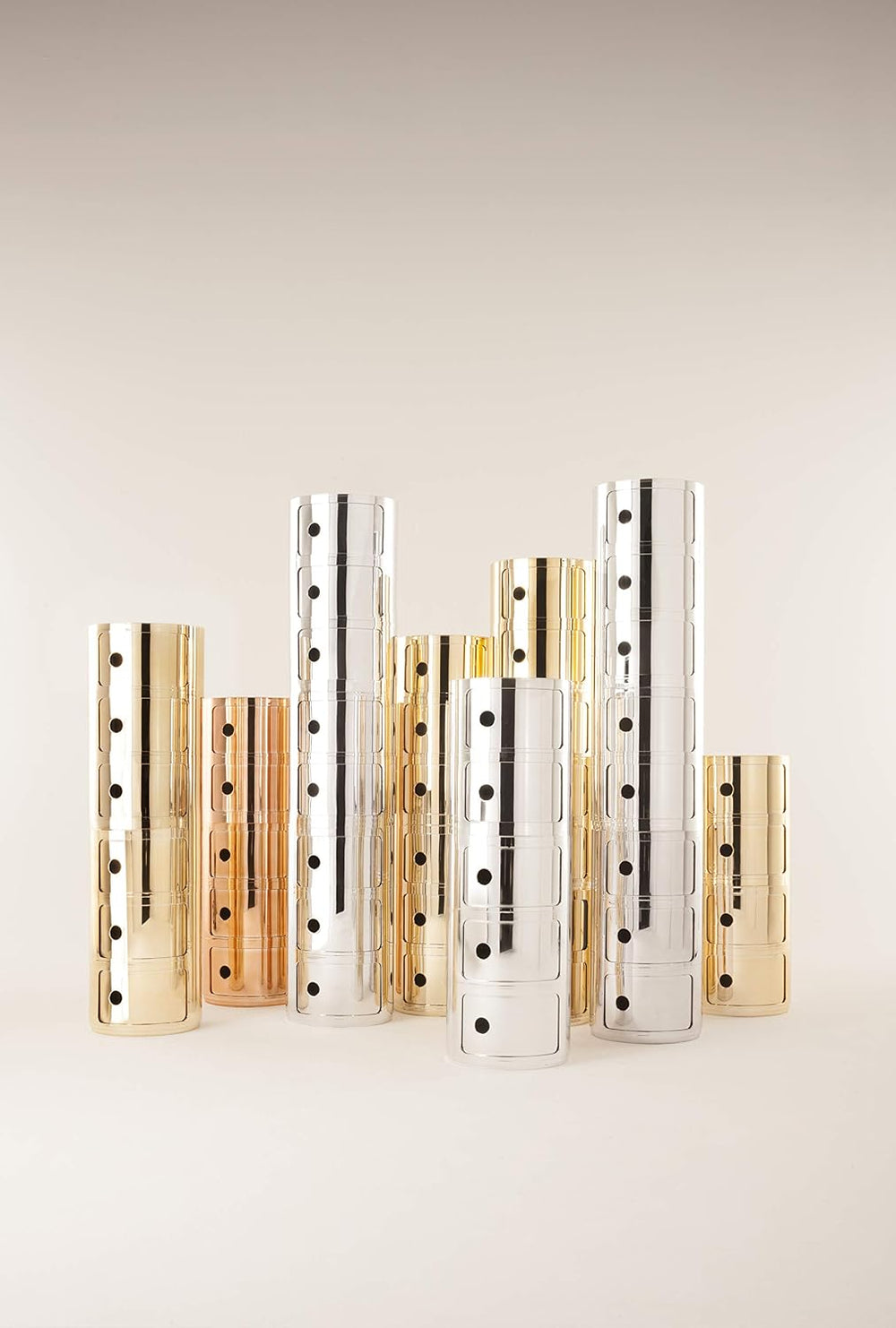 Kartell 5967/RR Componibili Drawers by Anna Castelli Ferrieri, Pack of 1, Met...