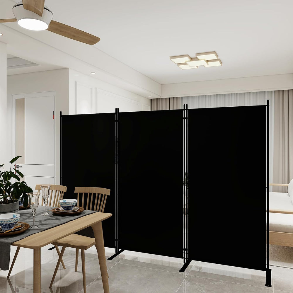 T&Jero 3-Panel Folding Room Divider, 6ft Tall Portable Privacy Screen Wal...