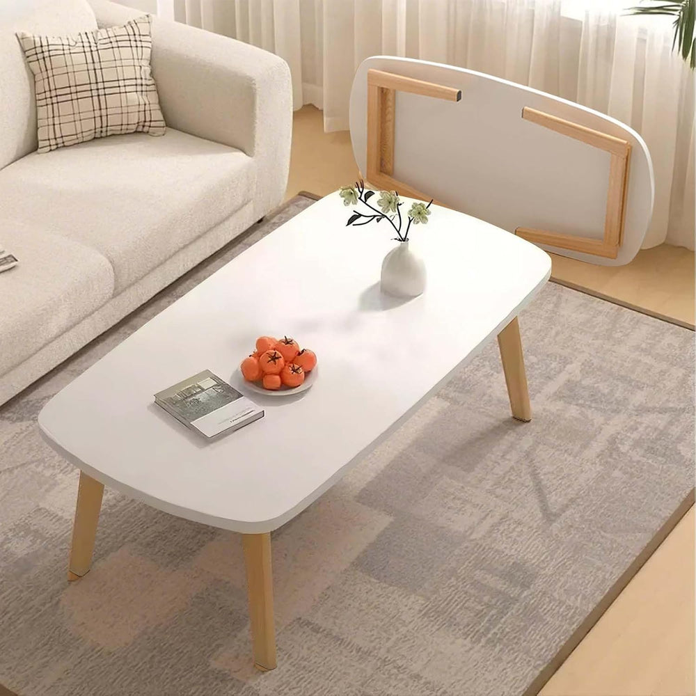 Foldable Coffee Table for Small Spaces, Low Study Table for Sitting On The Fl...