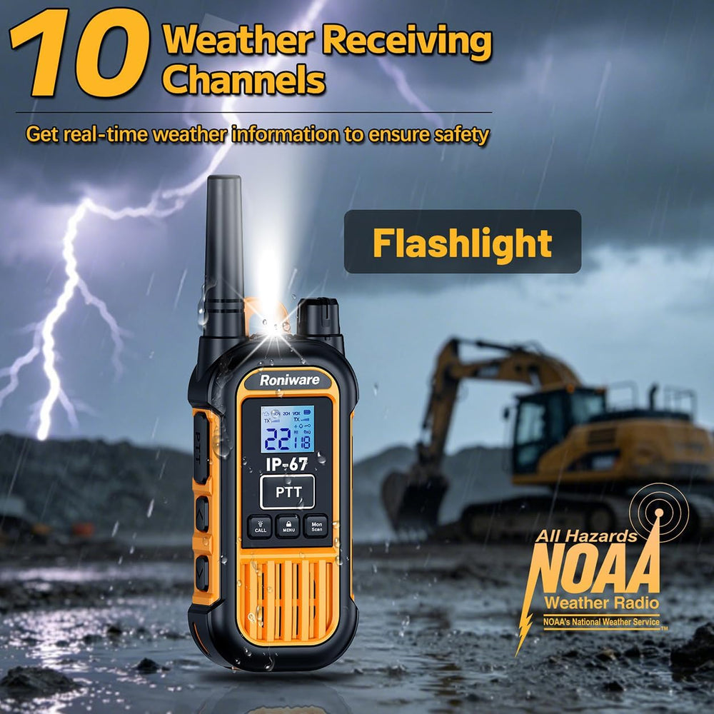 IP67 Waterproof Walkie Talkies Long Range for Adult Rugged Radios