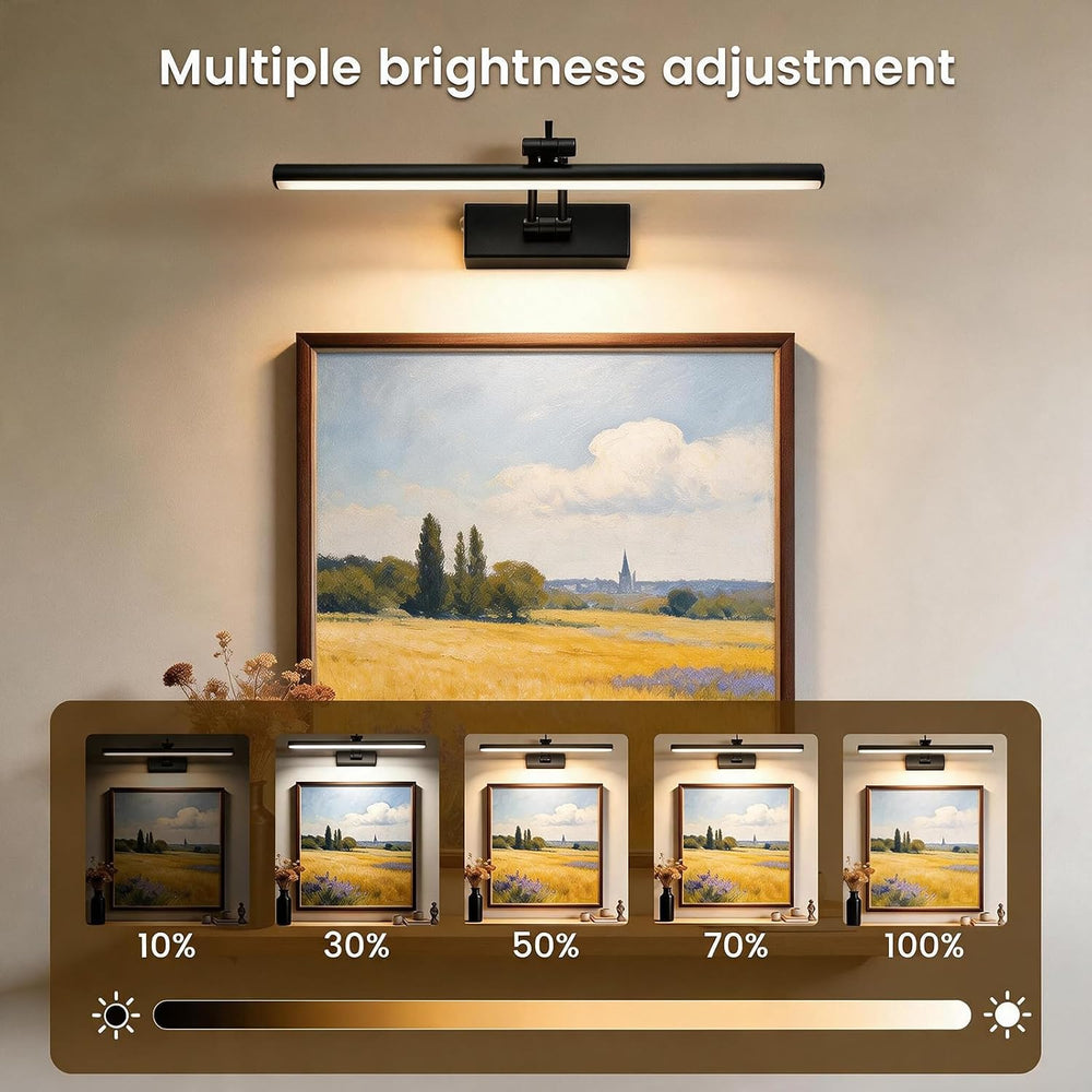 Yuichoy 2 Pack Picture Lights for Wall Battery Operated, 16 inch Wireless Art...