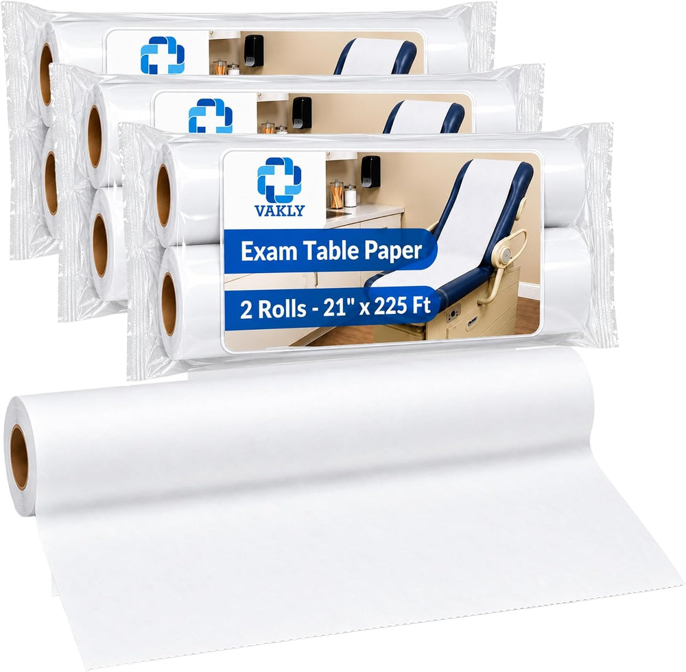 Vakly Exam Table Paper - 21''x225’ Disposable Smooth Medical Roll, 6 ...