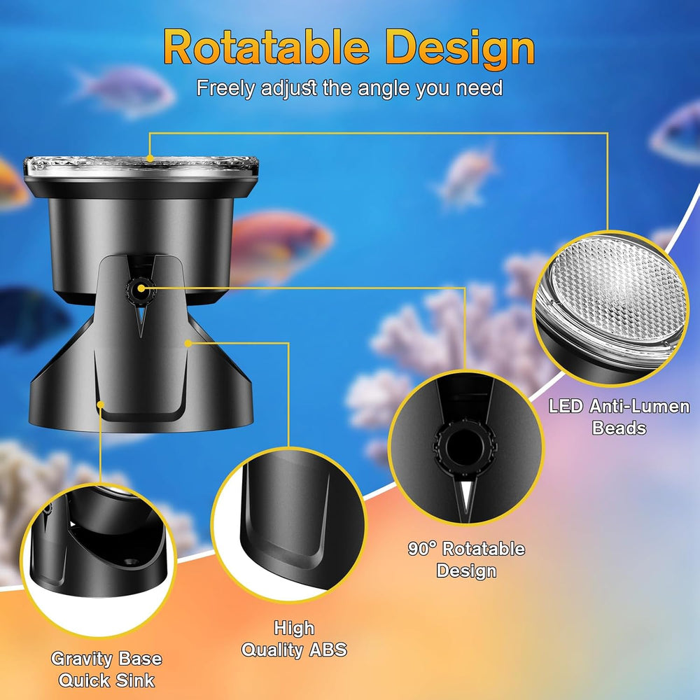 POPOSOAP Warm White Solar Pond Lights, Underwater Solar Lights with Timer, 2 ...