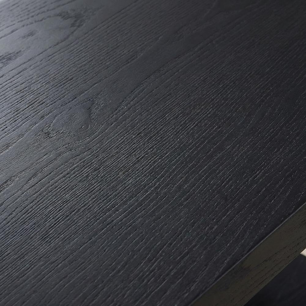 Furnifact Black, End Side Table, MDF Construction, Open Shelf, Durable Home D...