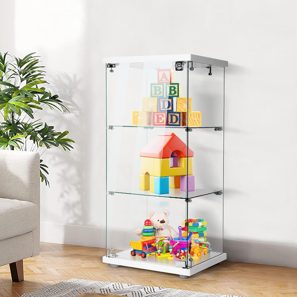 VIVOHOME 3 Layers 16''W x 16''D x 33''H Glass Display...