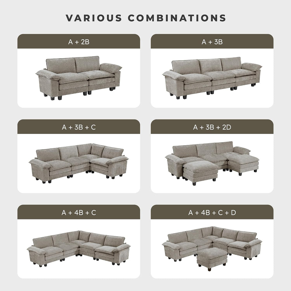 Lexicon Chenille Upholstered Rectangle Ottoman, Foot Stool, Black Faux Wood F...