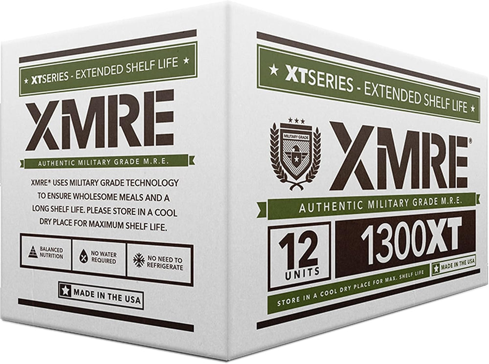 XMRE Meals 1300XT - 12 Case with Heaters (Meal Ready to Eat - Military Grade)