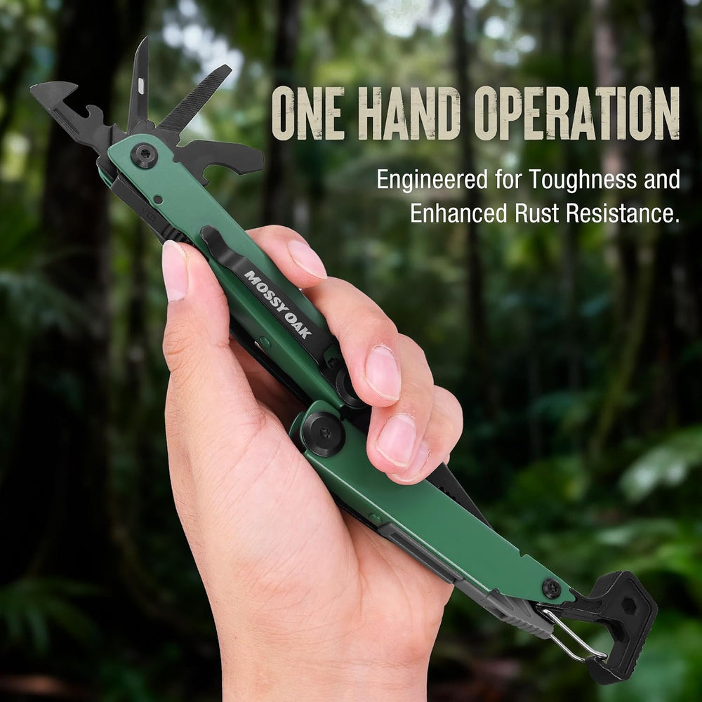 MOSSY OAK 27-in-1 CNC-Machined Multitool Pliers, Self-Locking