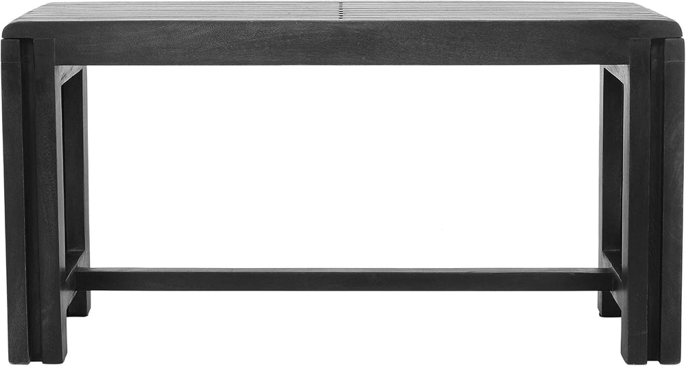 Jofran Global Archive Bradford Extendable Solid Mango Wood Bench, Mid-Century...
