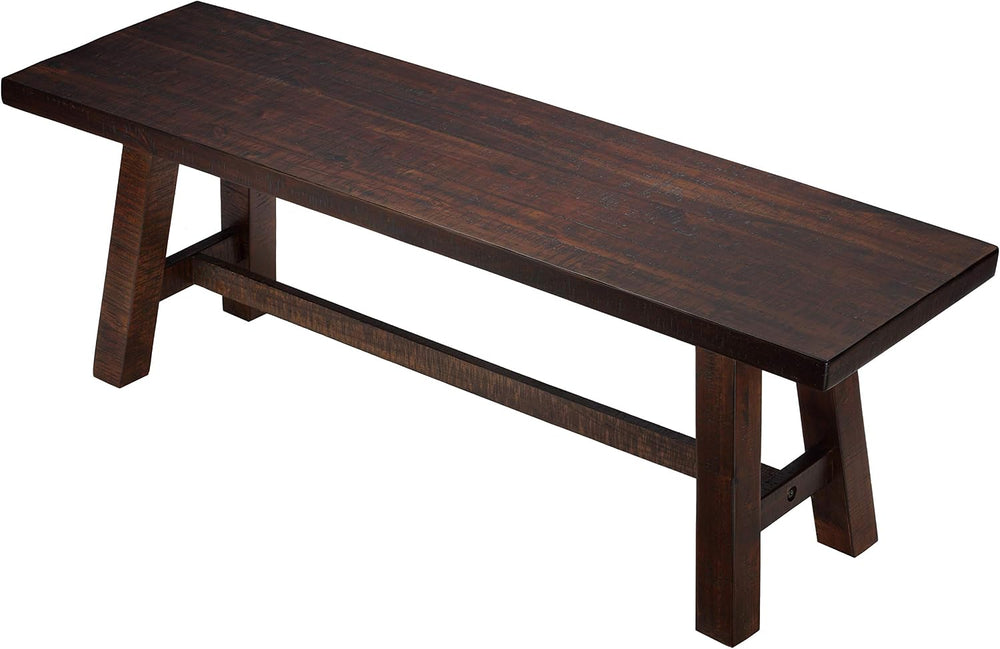 Cortesi Home Figi Dining Bench, Rustic Wood