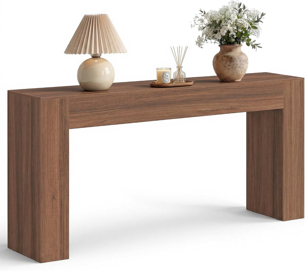 VASAGLE 63 Inches Entryway Table, Thick Tabletop Console Table, Farmhouse | L...