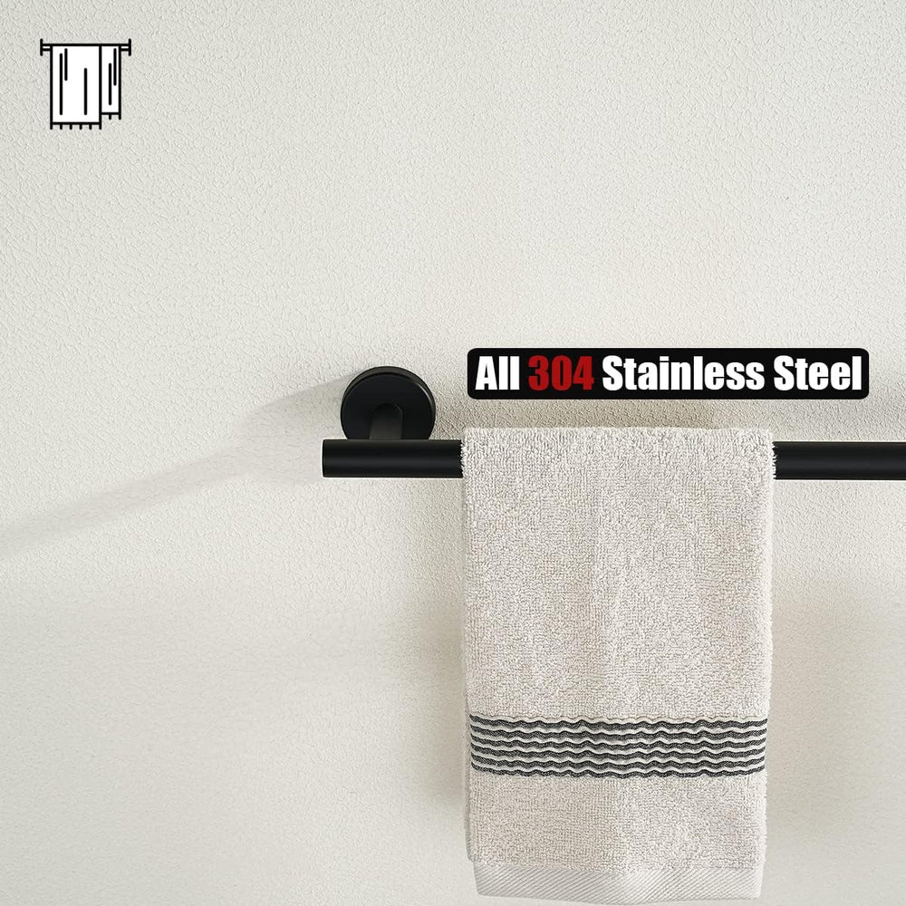 JQK Black Towel Bar, 27 Inch 304 Stainless Steel Thicken 0.8mm Towel Rack Bat...
