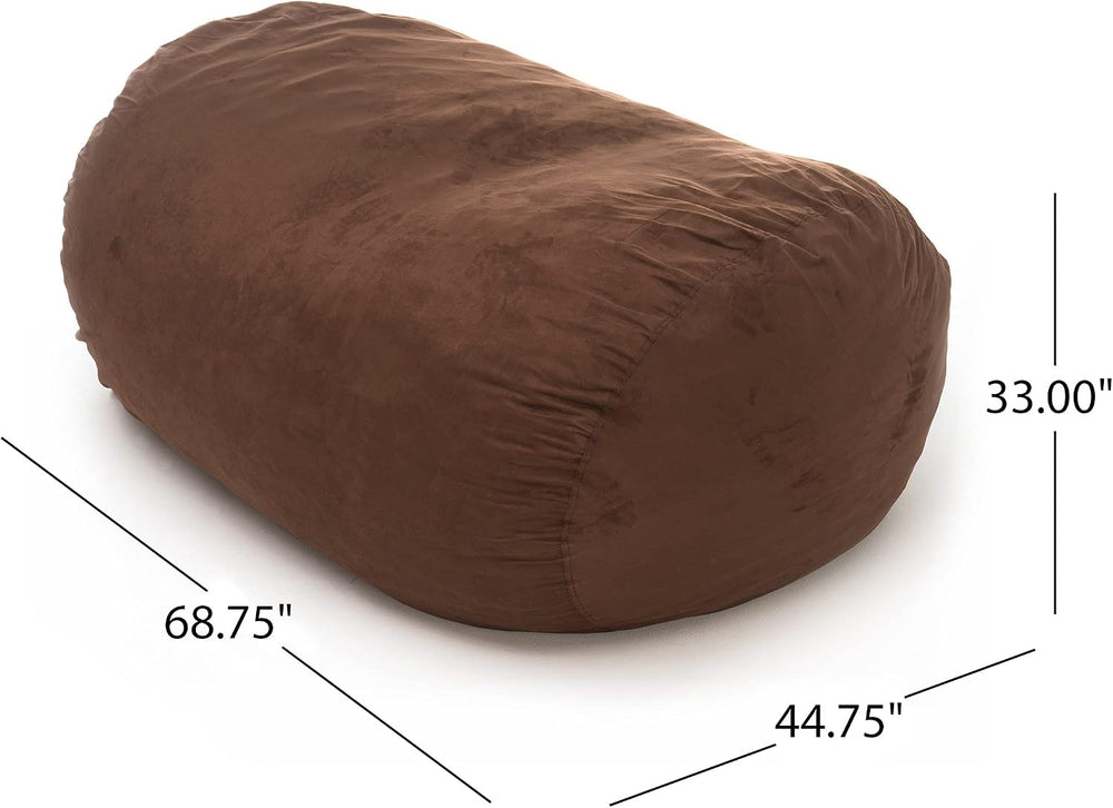 Christopher Knight Home Haley 6 Ft Faux Suede Microfiber Bean Bag (Brown)
