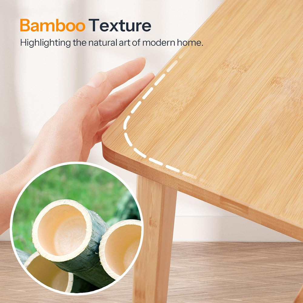 HOOBRO 39.3'' Bamboo Dining Bench, Farmhouse Table Bench, Kitchen &am...