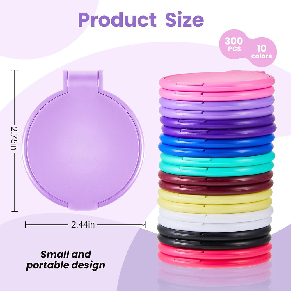 Thyle 300 Pcs Compact Mirror Bulk, Pocket Mini Folding Round Makeup Mirror fo...