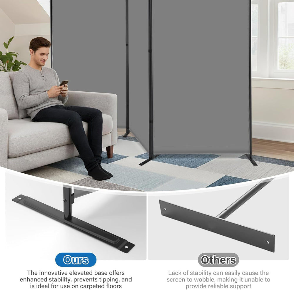 AKTOP 3 Panel Room Divider, 103" W x 70" H Folding Privacy Screen, ...