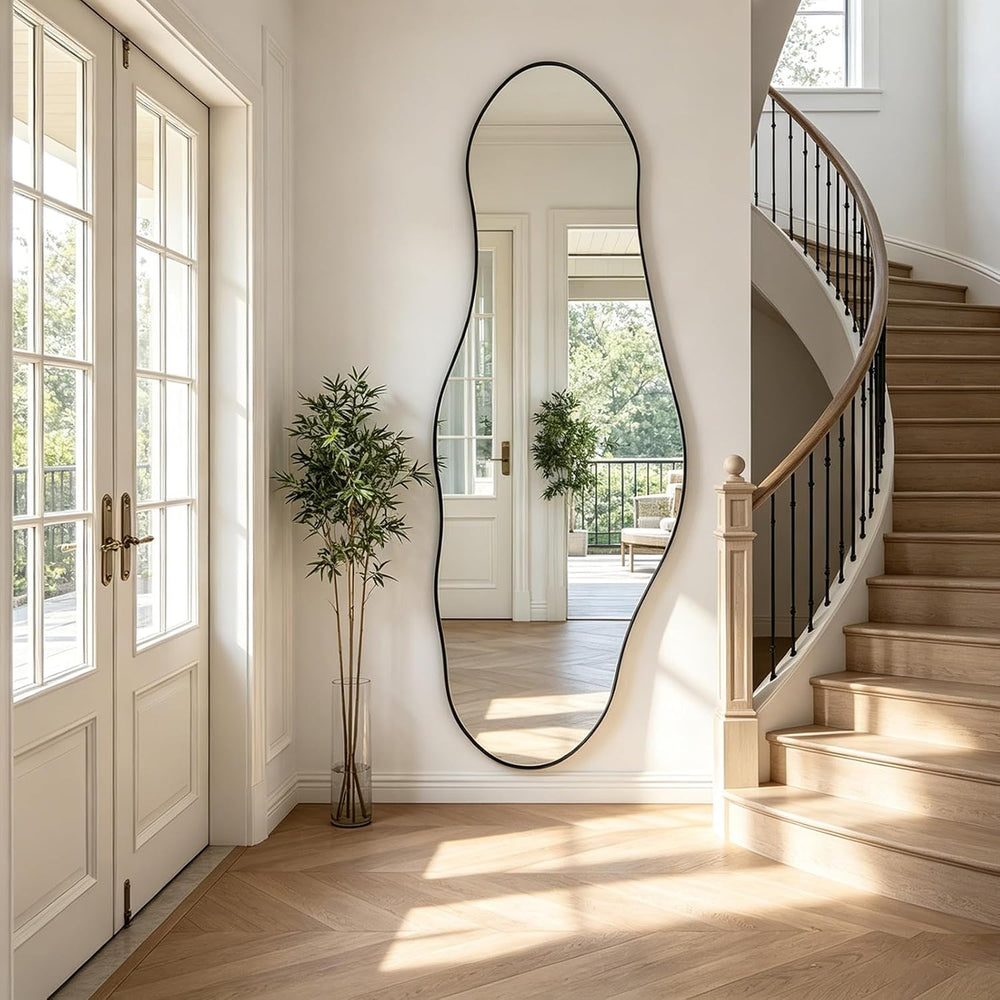 Irregular Mirror Full Length, 63"x22.5" Large Asymmetrical Wall Mir...