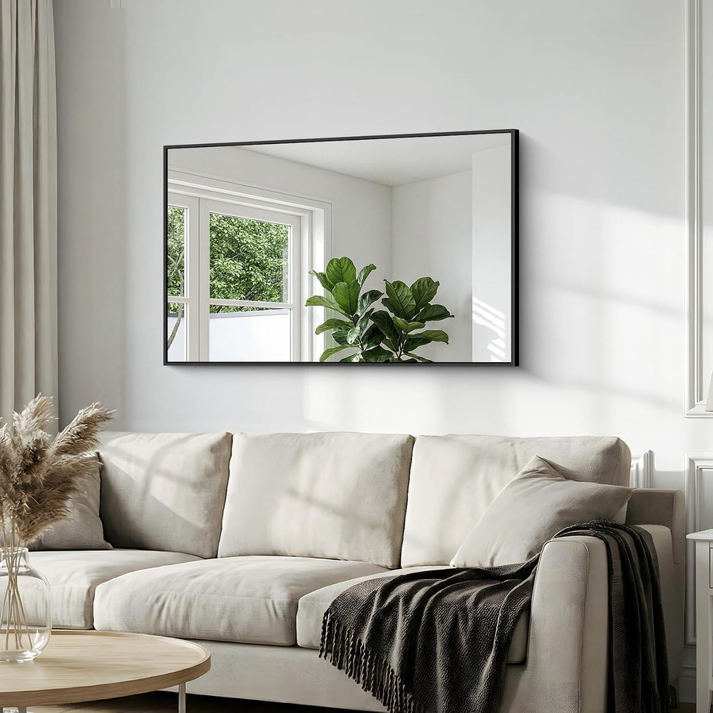 48" x 30" Bathroom Mirror for Wall, Metal Framed Rectangular Vanity...