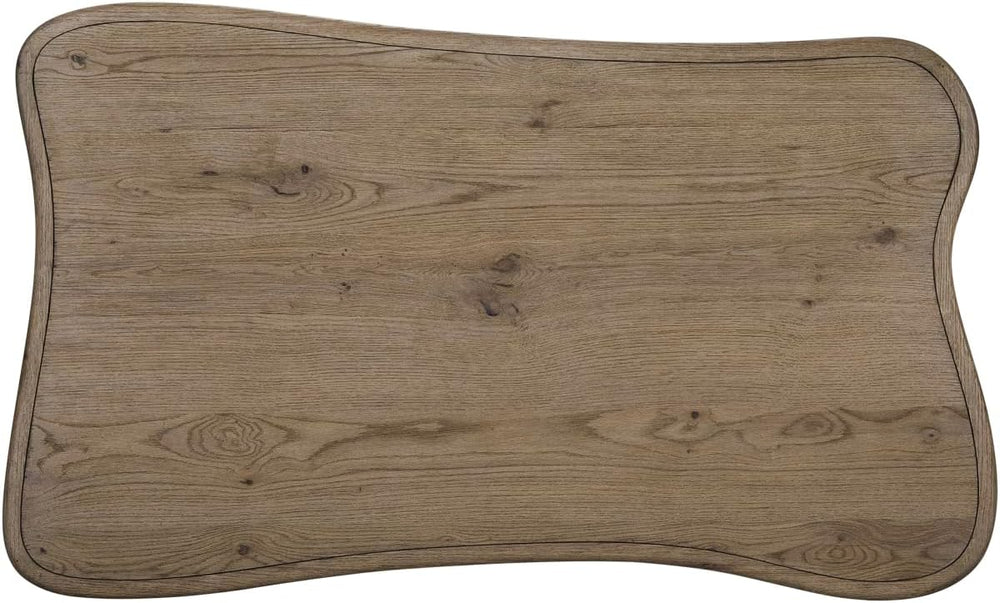 Oak Nesting Cocktail Table with Solid Wood and MDF Construction | Two-piece n...