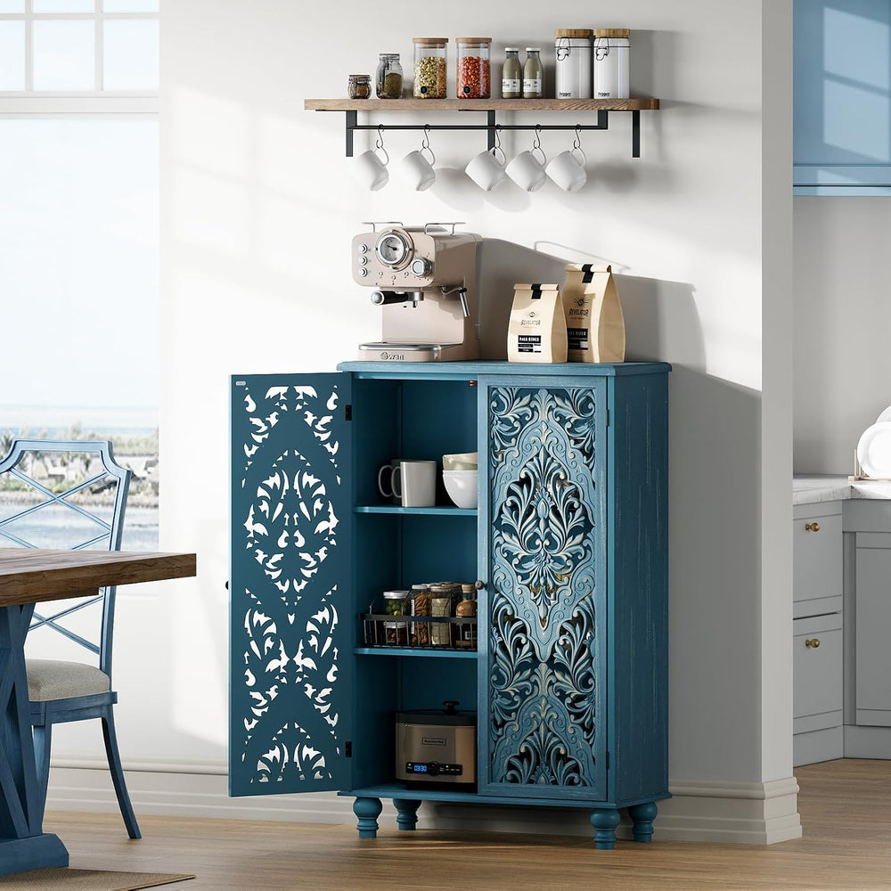 JOINICE 47" Tall Accent Cabinet with Doors & Storage for Living Room...