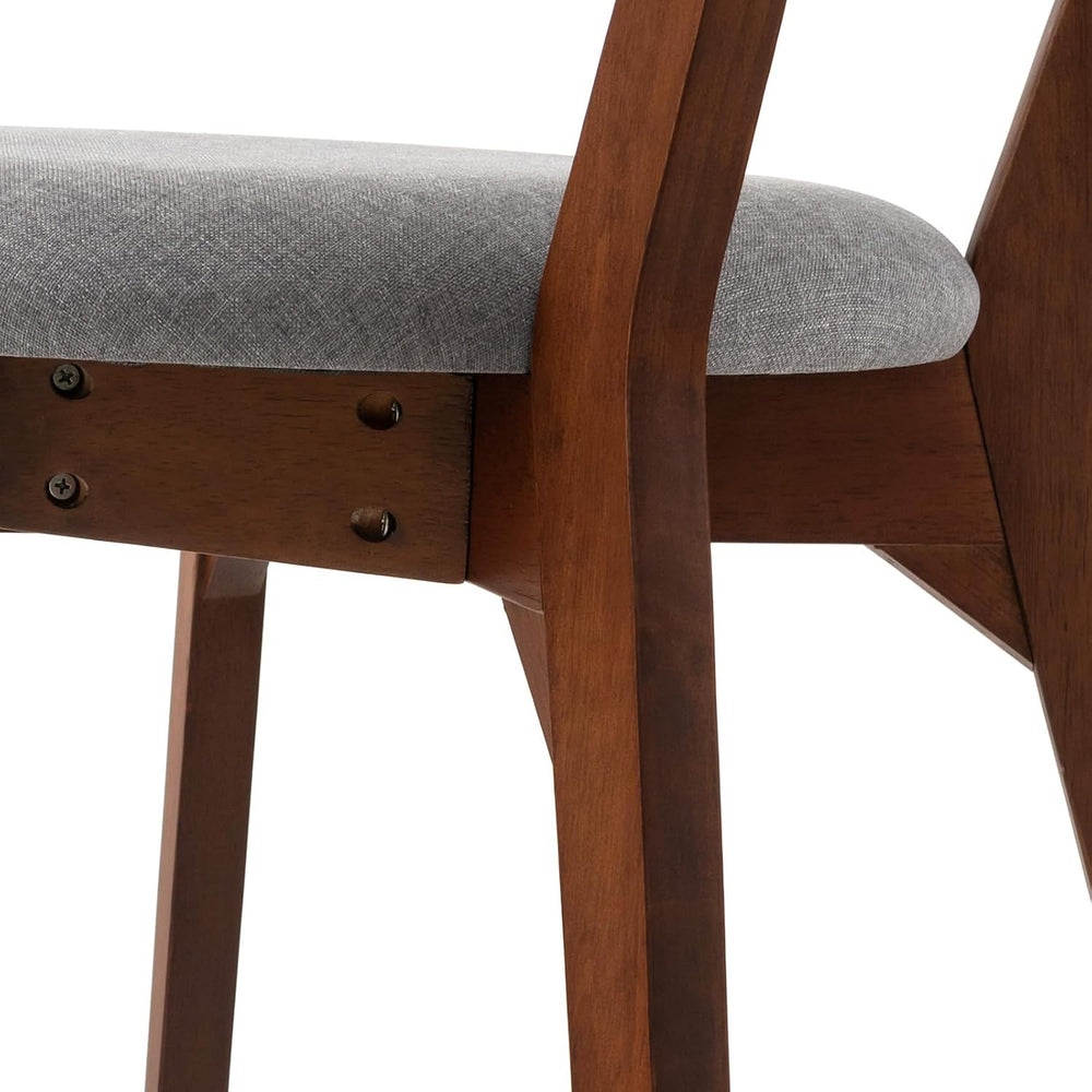 ERGOMASTER Mid-Century Dining Chairs, Rubber Wood Chairs with Back for Home, ...
