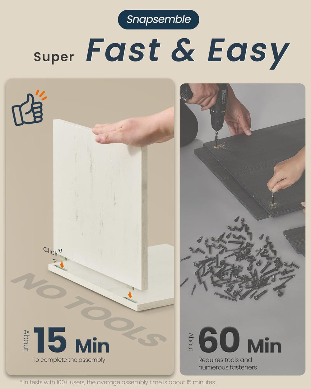 SONGMICS HOME 67-Inch Tall Bathroom Storage Cabinet, Superfast Toolless Assem...