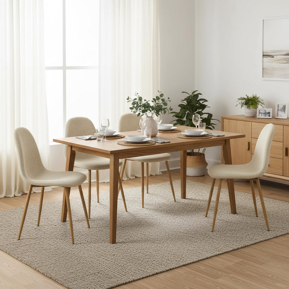 FurnitureR Modern Mid Century Leathaire Upholstered Kitchen Dining Chair, Arm...