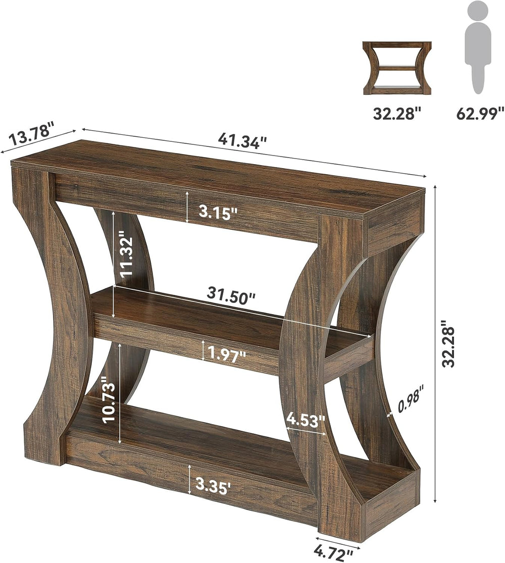 LITTLE TREE 41" Small Console Table for Entryway with Storage | Narrow S...