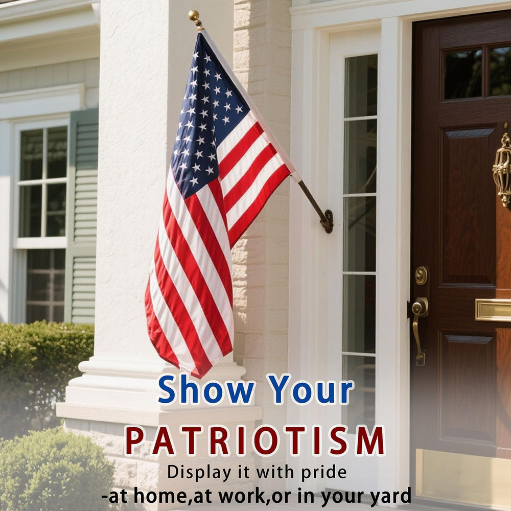 American Flags for Outside 5x8 Ft, Heavy Duty Outdoor US Flag with Waterproof...