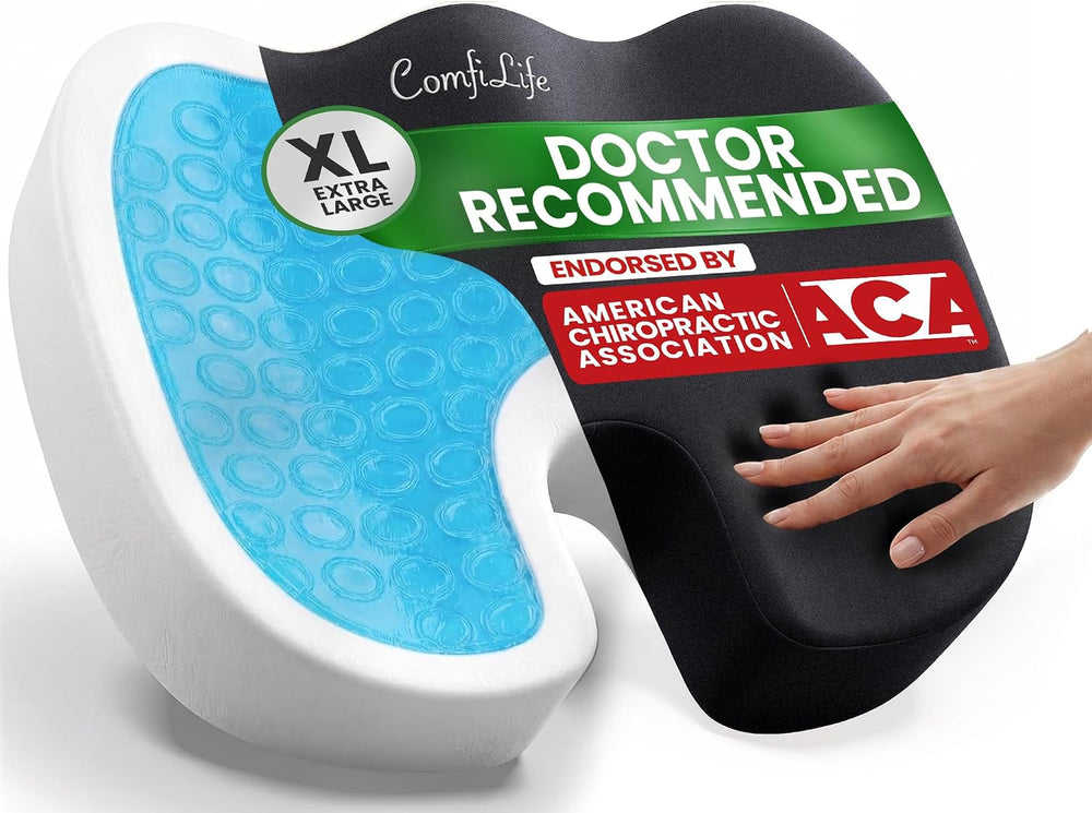 ComfiLife Extra Large Gel & Memory Foam Seat Cushion - Doctor Recommended...