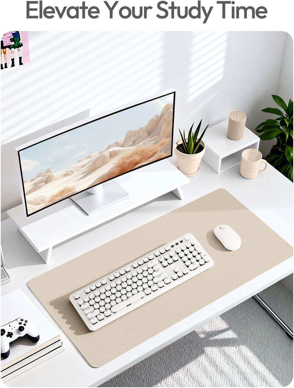 YSAGi Leather Desk Pad Protector, Office Desk Mat, Large Mouse Pad, Non-Slip ...
