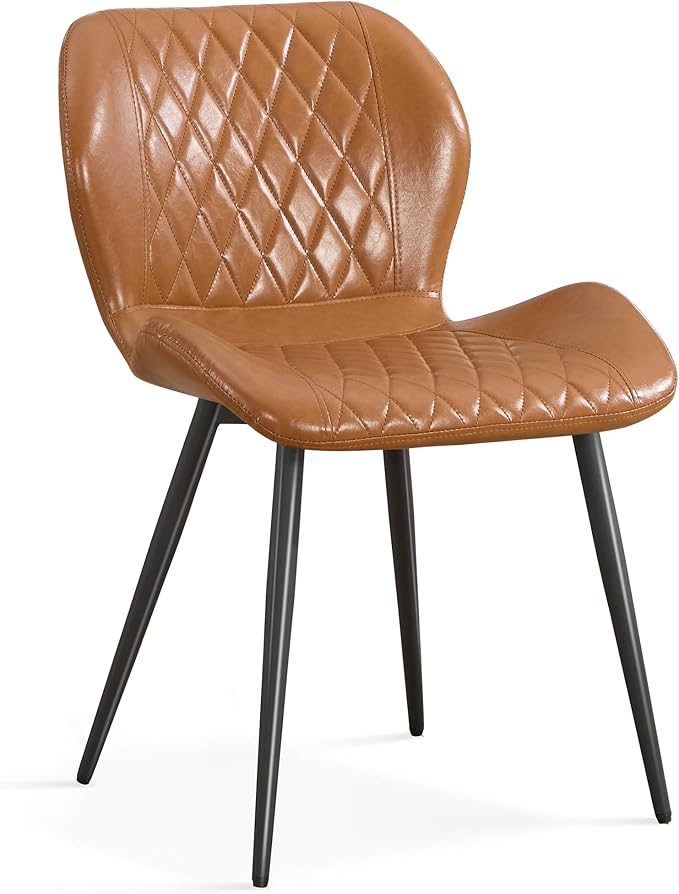 Dining Chair, Comfy Modern Dining Chairs with Thick Cushions, Upholstered Fau...
