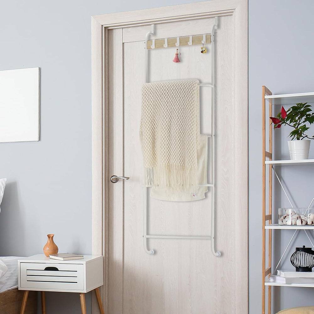 Over the Door Towel Rack for Bathroom 5 Tier Over The Door Towel Bar