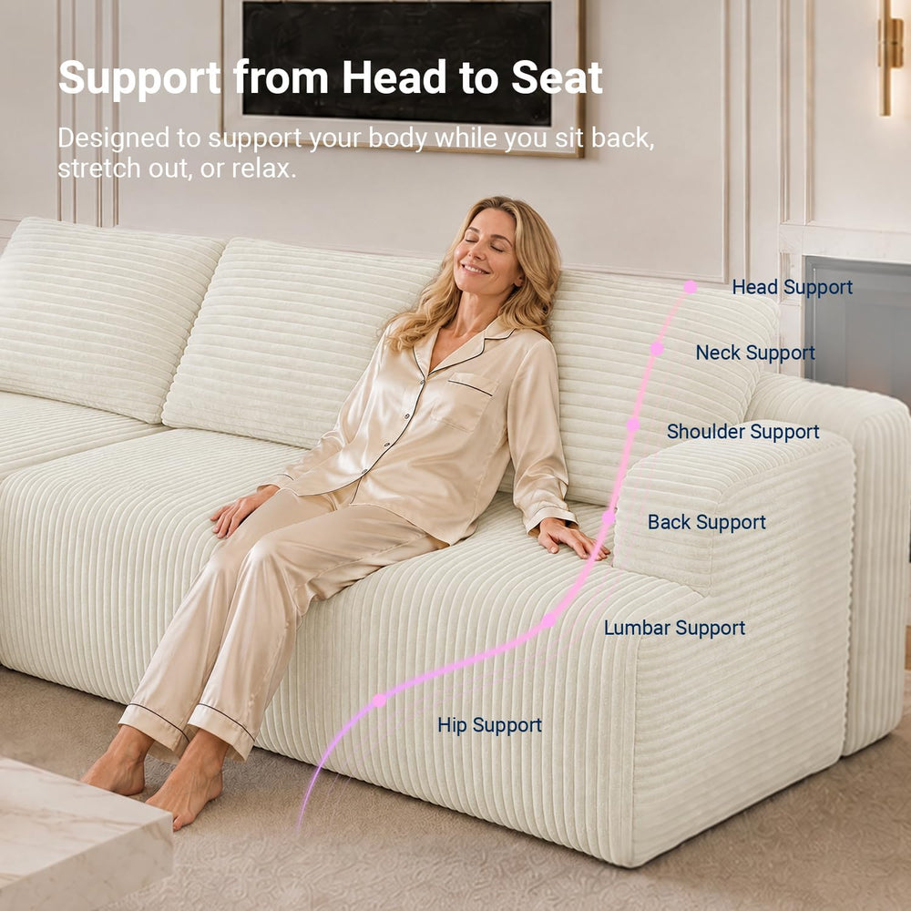 Avenco Modular Sectional Sofa, Couches for Living Room with Individually Wrap...