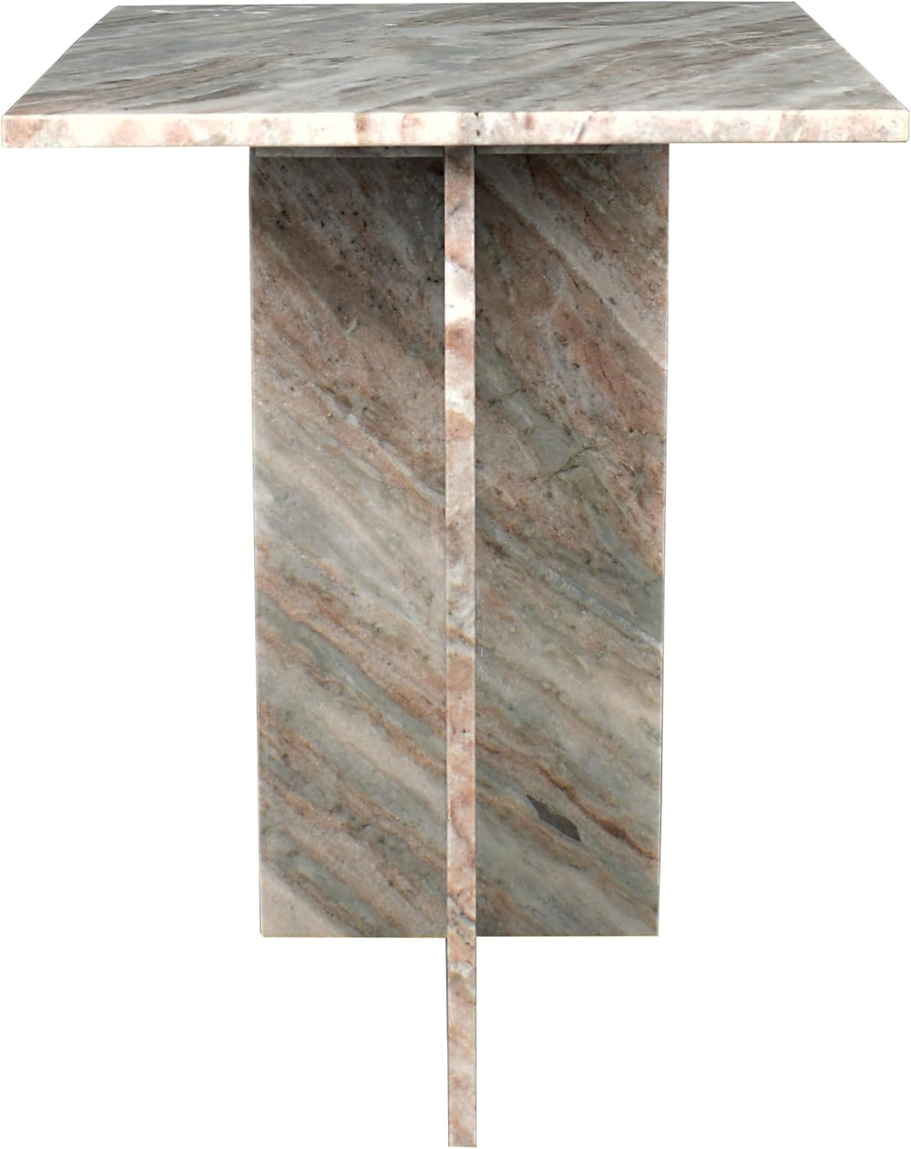 Eyely BTM1104A Thorne 18.5" Contemporary Natural Marble Handmade T-Shape...