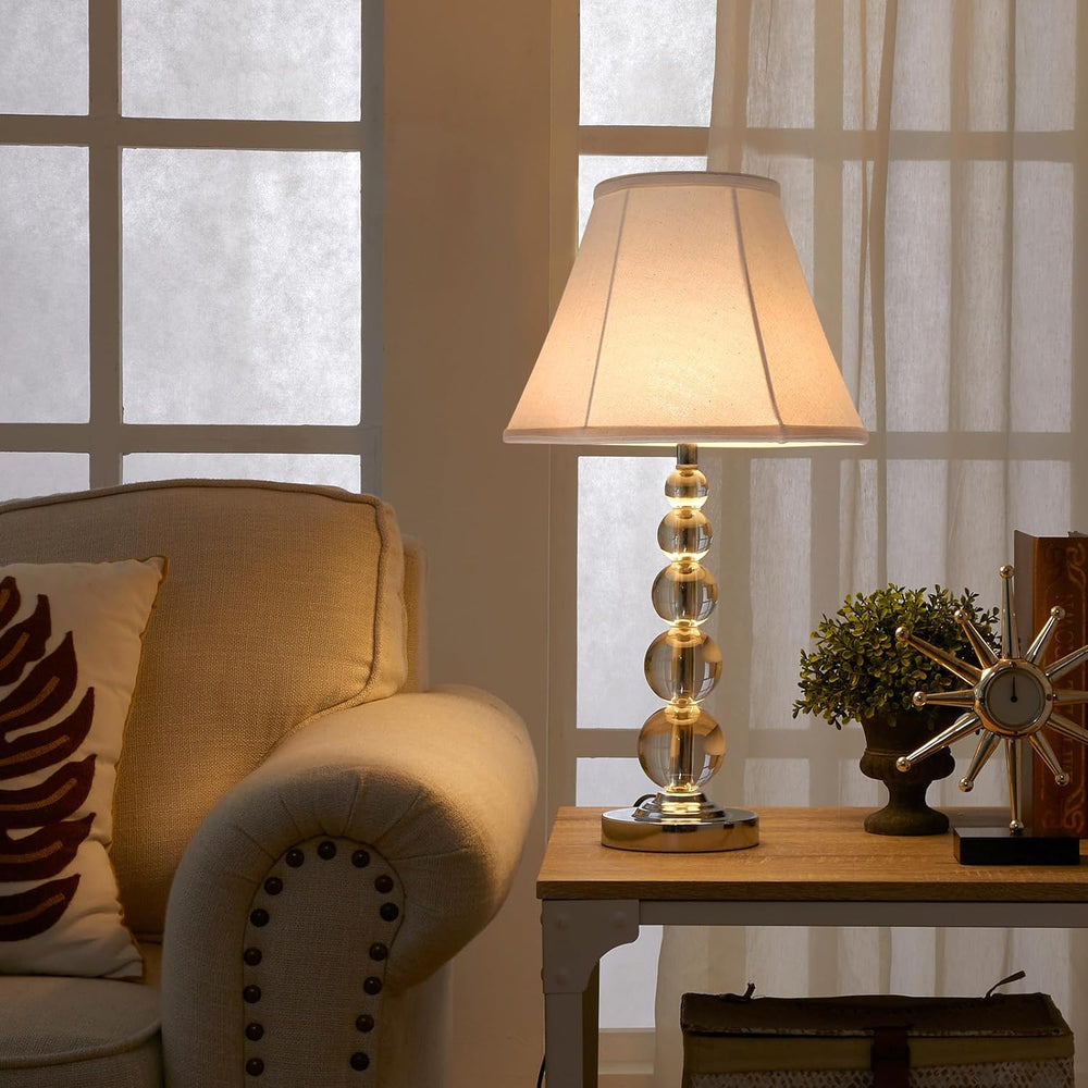 KD Lamp Shades Set of 2, 6x12x8.5 inch Natural Linen Lamp Shades for Table La...
