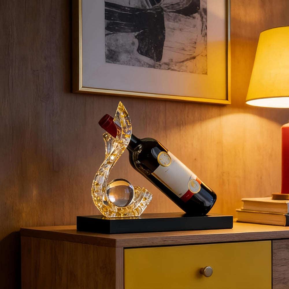 Freestanding Wine Stand Rack Bottle Holder Display Countertop | Gold Single W...