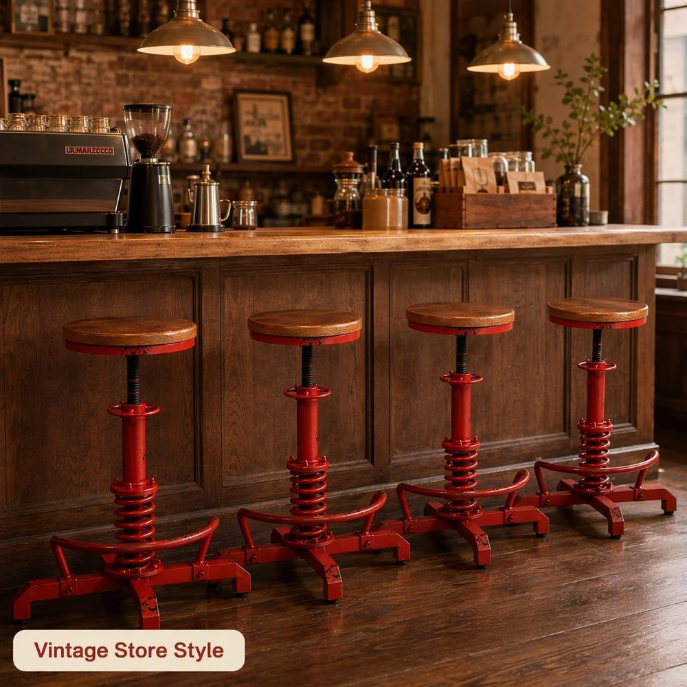 Vintage Bar Stool for Home&Kitchen Farmhouse Counter Island Stools 20.4-2...