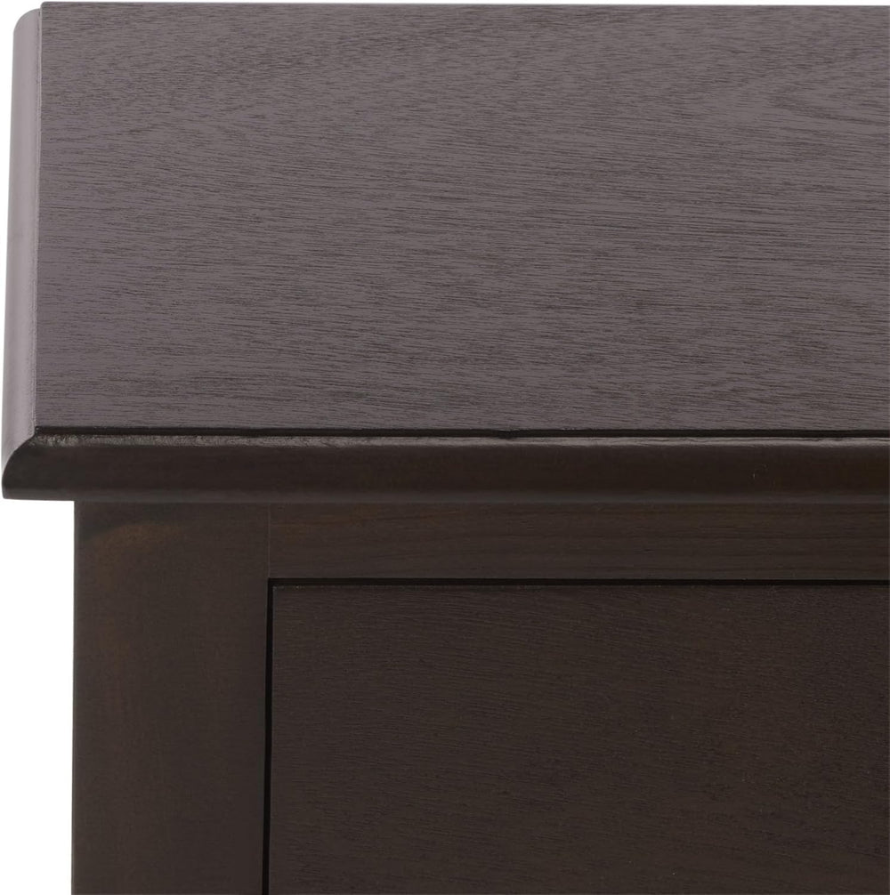 SAFAVIEH Furniture - Athena 2-Drawer Console Table - Dark Chocolate - Solid W...