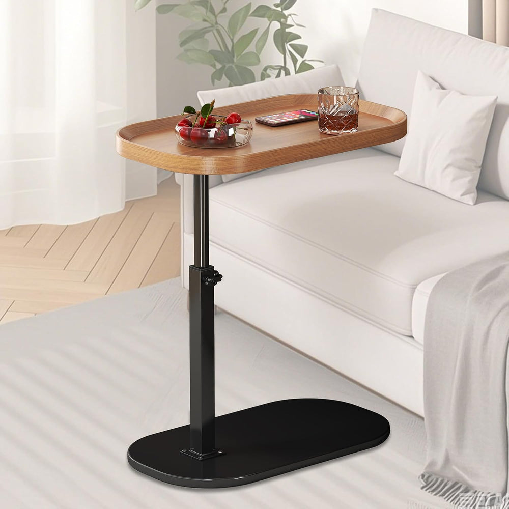 Adjustable Height C Shaped Side Table, Couch Tables That Slide Under, C Side ...