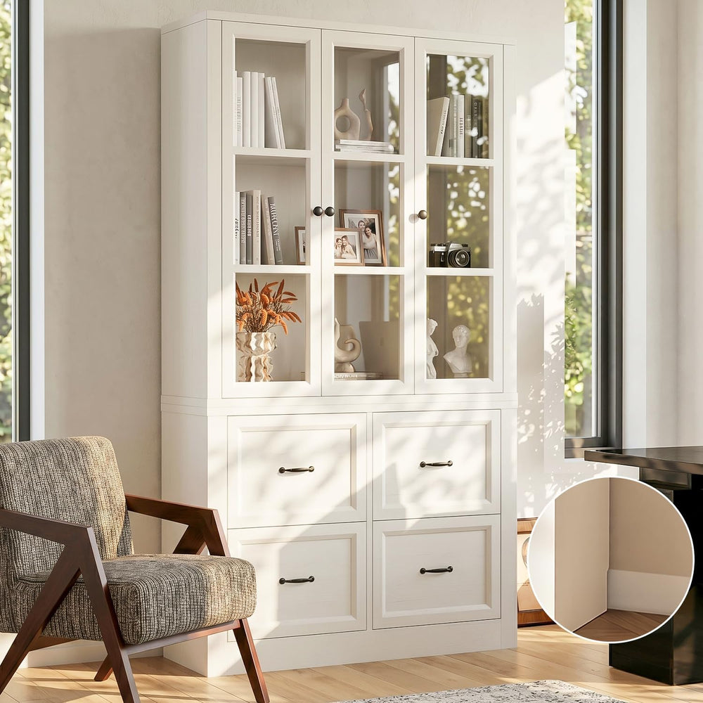 80" Modular Kitchen Pantry Cabinet, 2-in-1 Freestanding Tall Pantry Cabi...